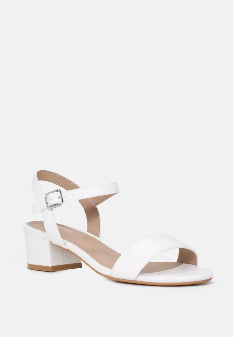 Halley Ankle Strap Low Heel Sandals