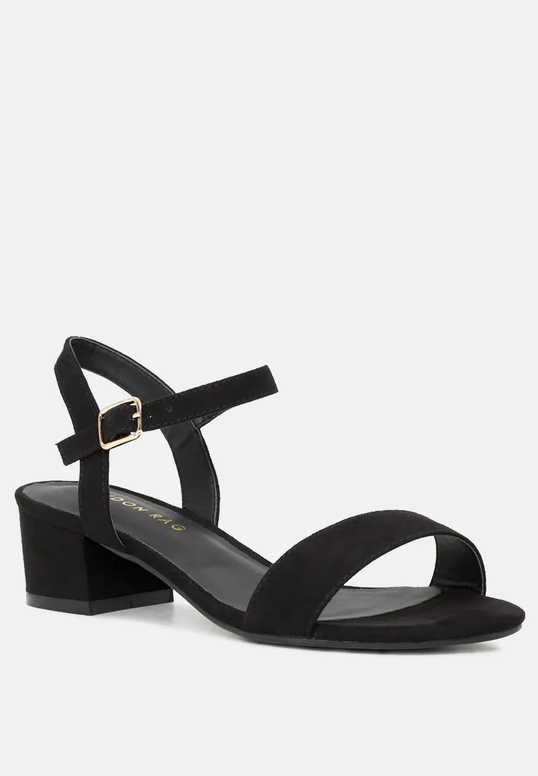 Halley Ankle Strap Low Heel Sandals