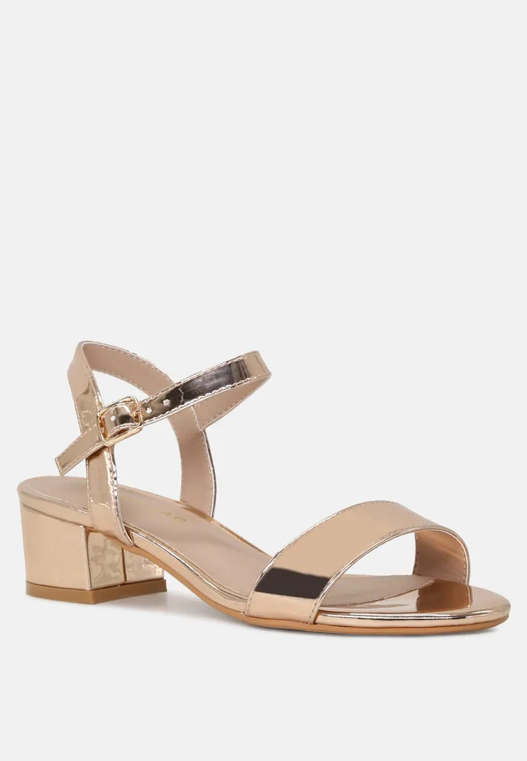 Halley Ankle Strap Low Heel Sandals