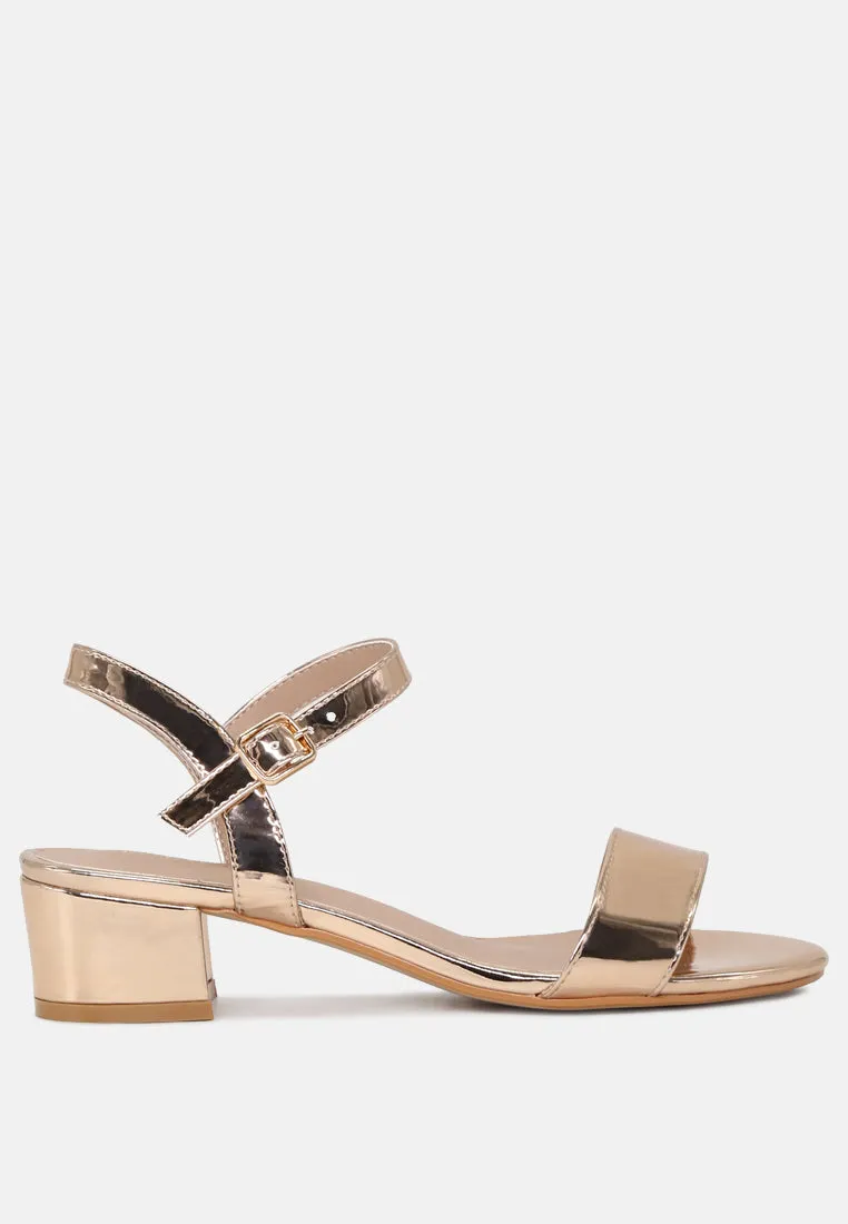 Halley Ankle Strap Low Heel Sandals