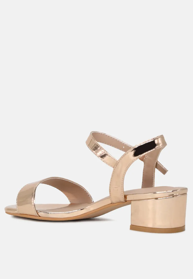 Halley Ankle Strap Low Heel Sandals