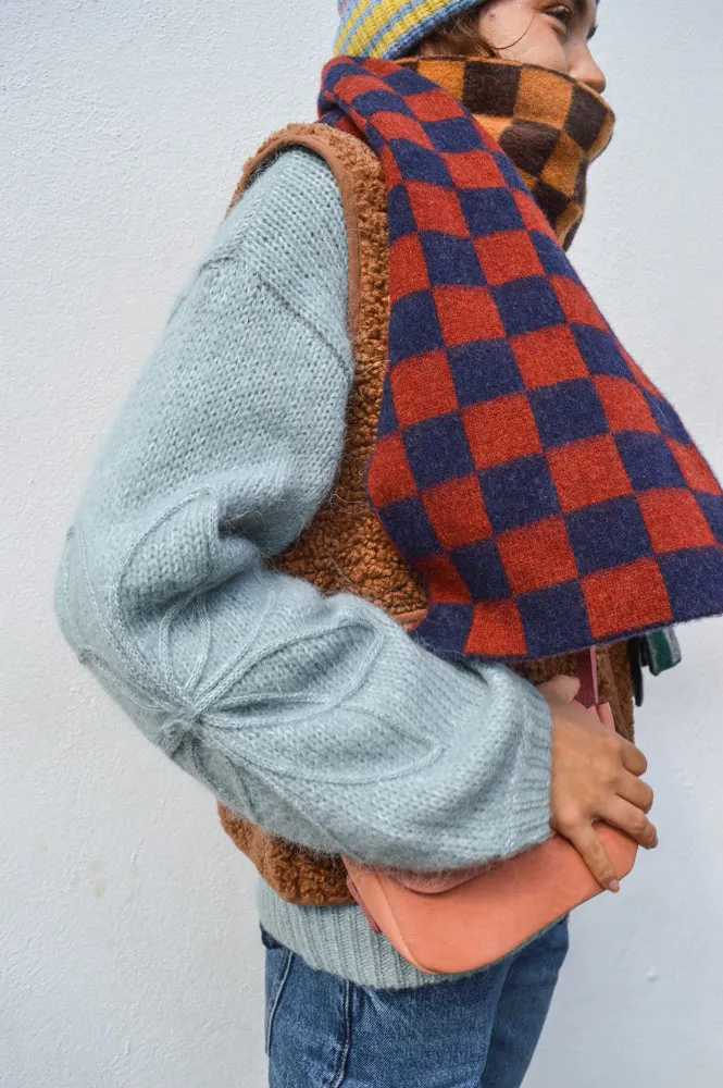 Howlin Cosmic Checkerboard Navy Scarf