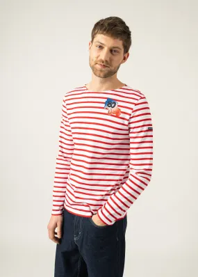 Iconic Minquiers D-Day sailor striped shirt - with exclusive screen print (NEIGE/TULIPE/JEEP)