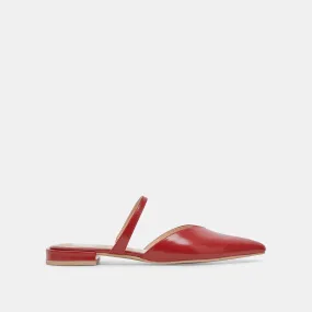 KANIKA FLATS RED CRINKLE PATENT