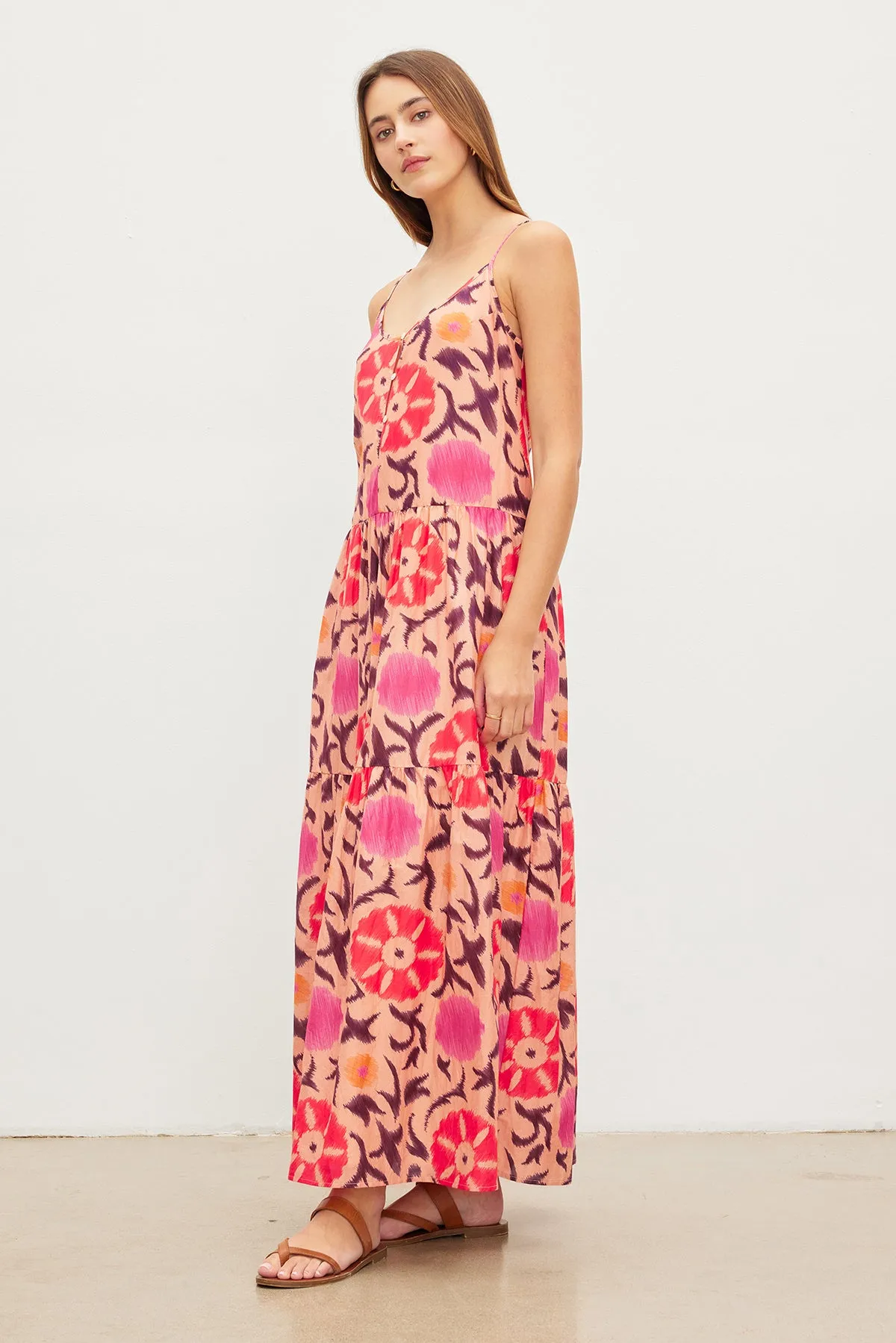 KATE PRINTED SILK COTTON VOILE TANK DRESS