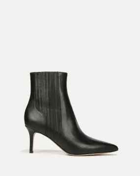 Lisa Leather Mid-Heel Bootie