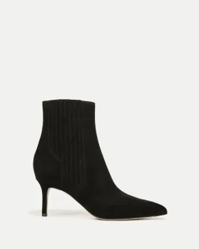 Lisa Suede Mid-Heel Bootie