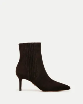 Lisa Suede Mid-Heel Bootie