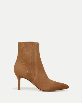 Lisa Suede Mid-Heel Bootie