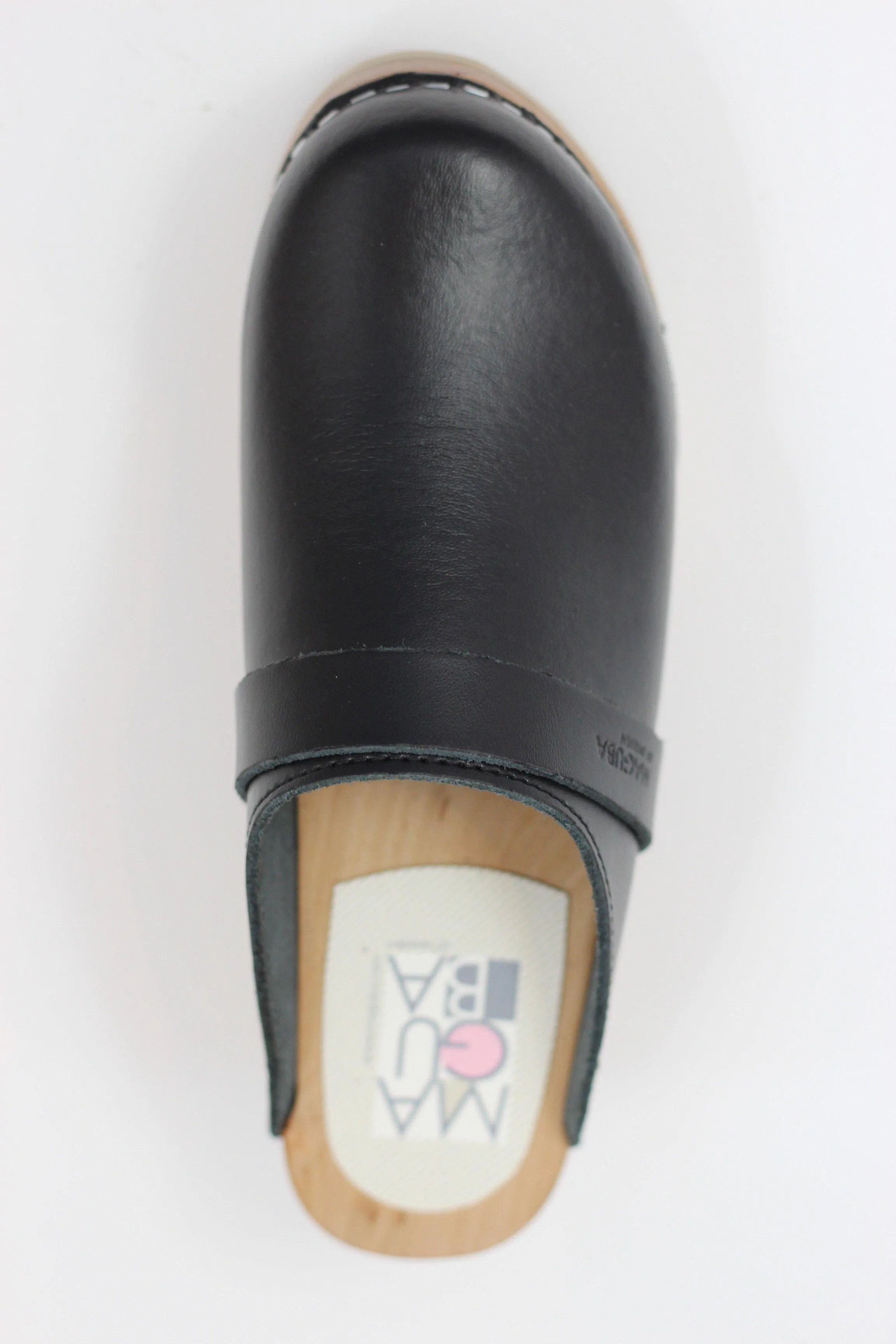 Maguba Women's Berkeley Clog - Black Leather