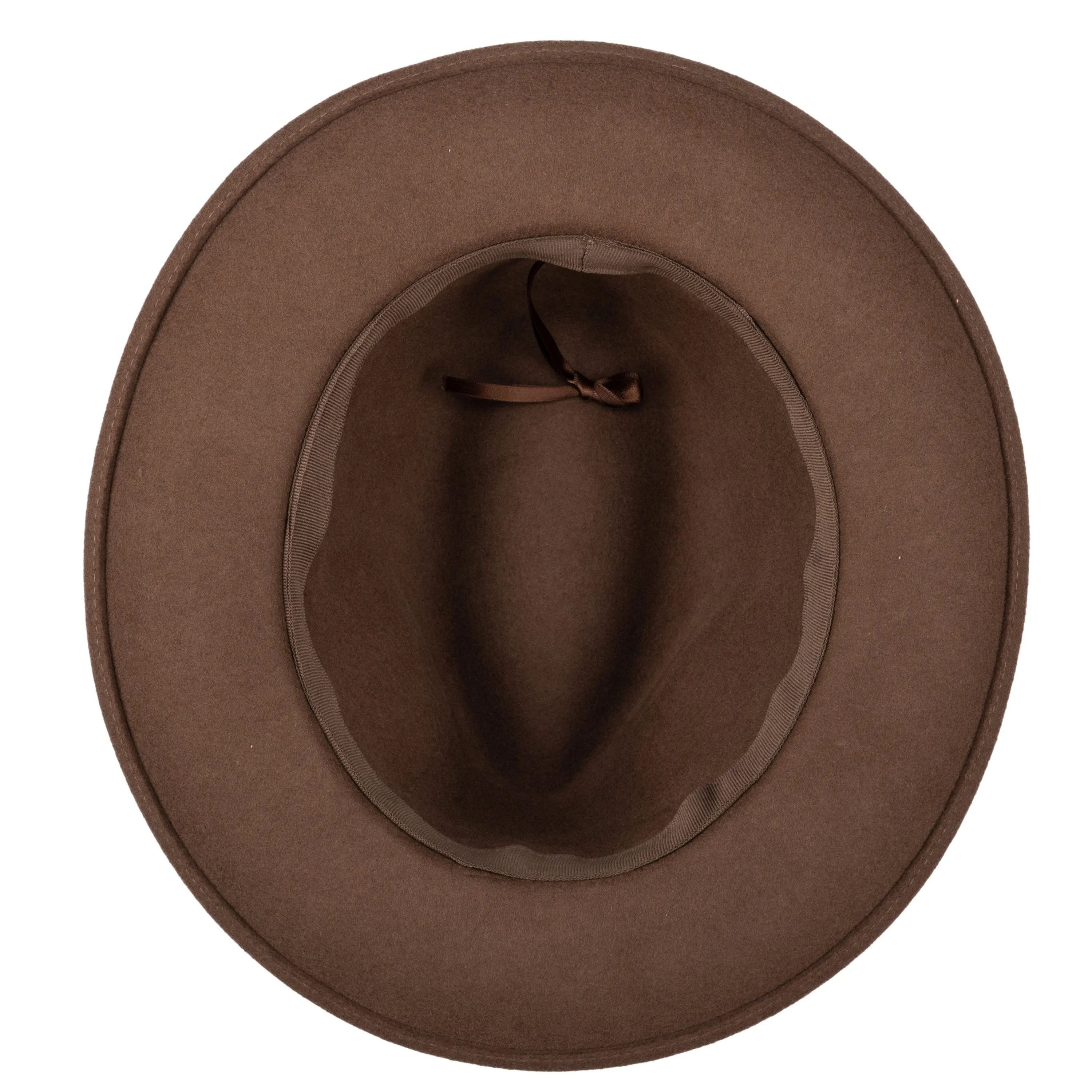 Men's Wool Felt Fedora With Textured Jacquard Band