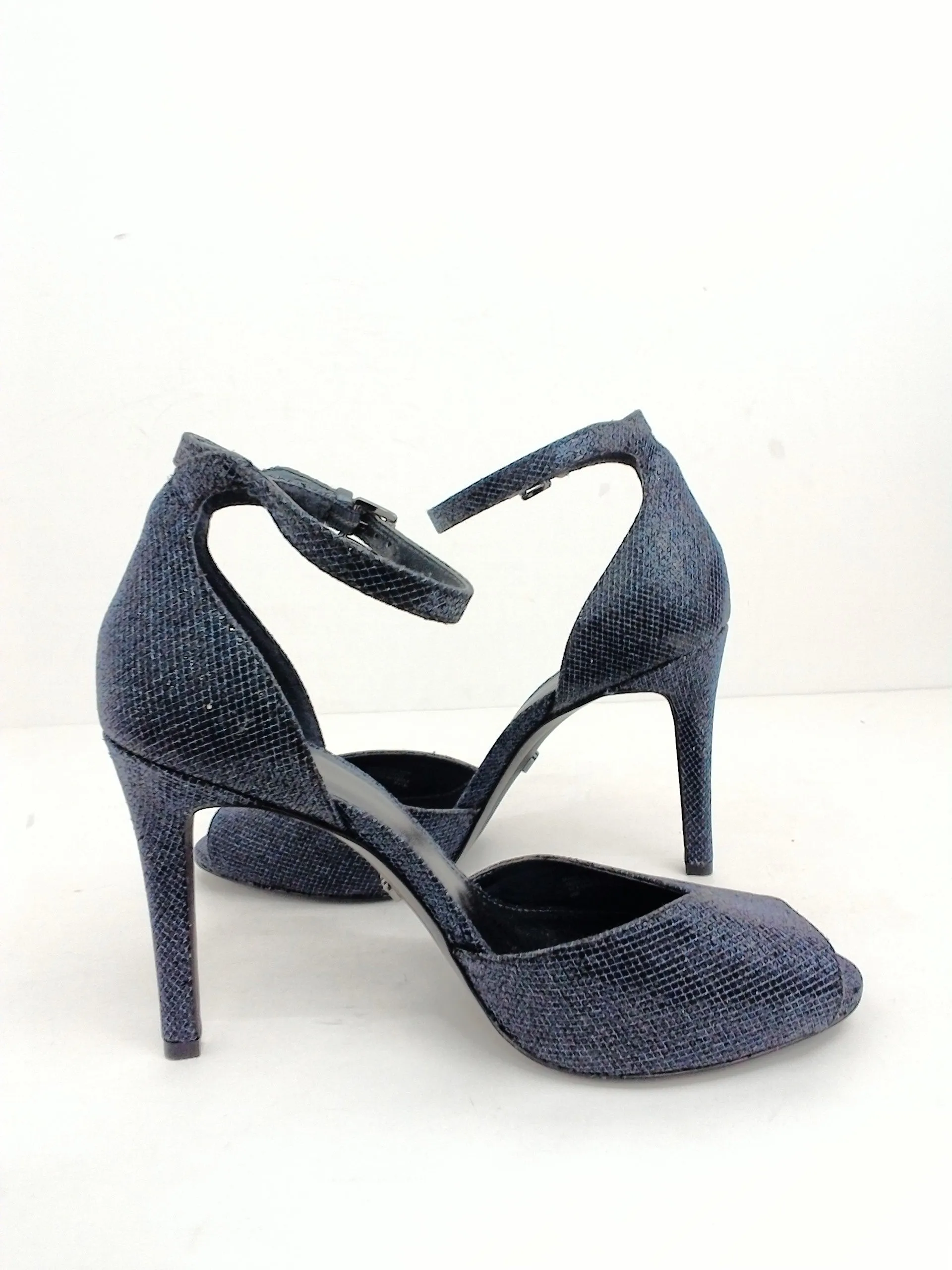 MICHAEL Michael Kors Women's Malinda Heel Sandal Dark Blue Size 9 M