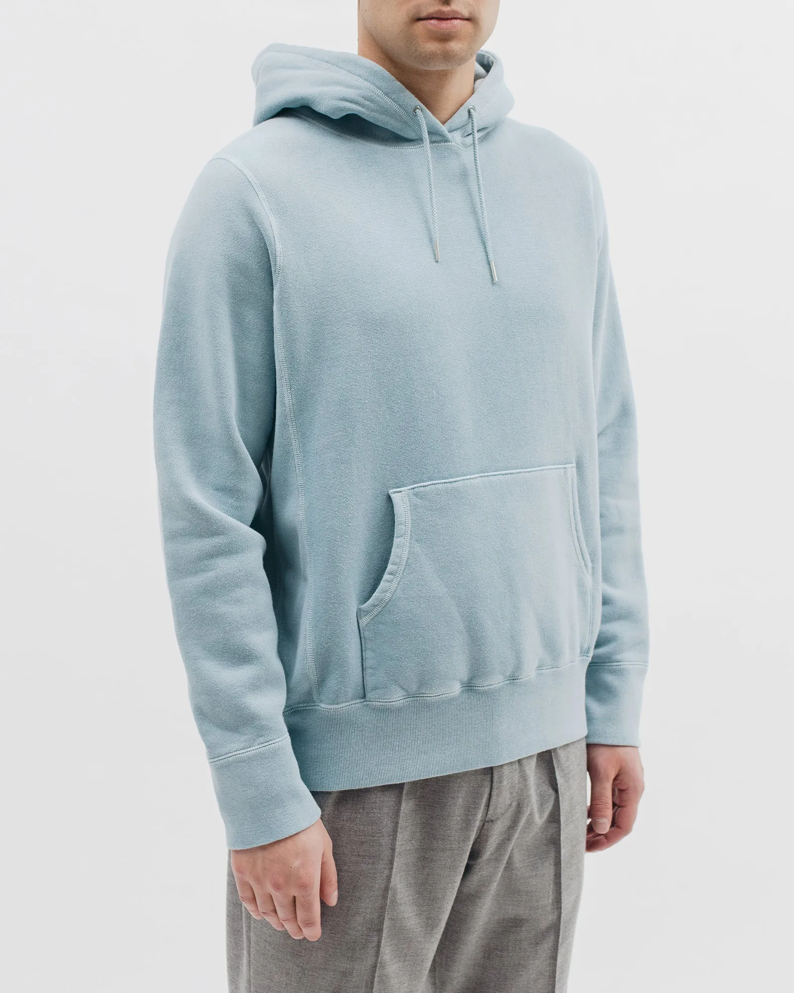 Natural Dyed Hoodie Fleece - Dusty Teal