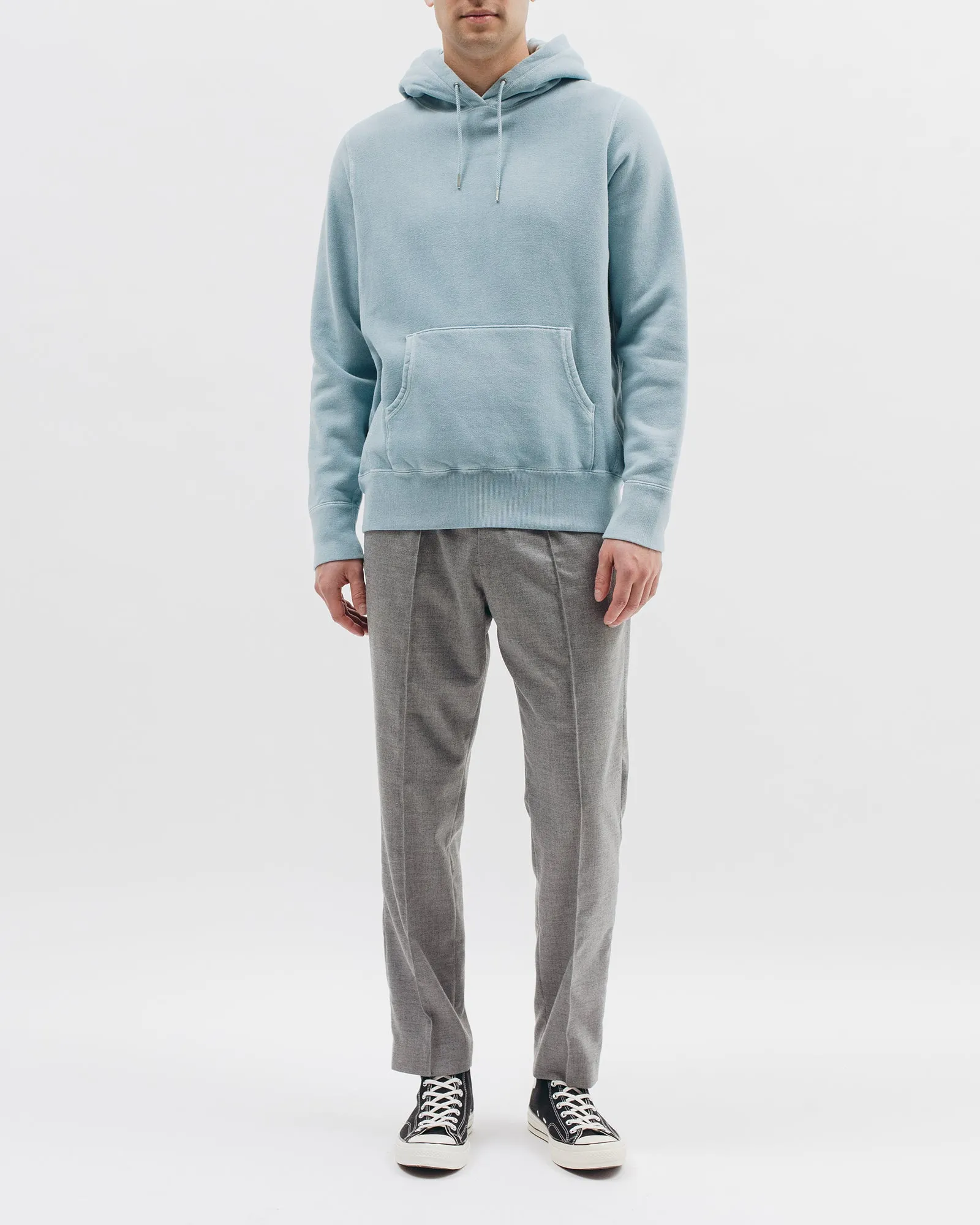 Natural Dyed Hoodie Fleece - Dusty Teal