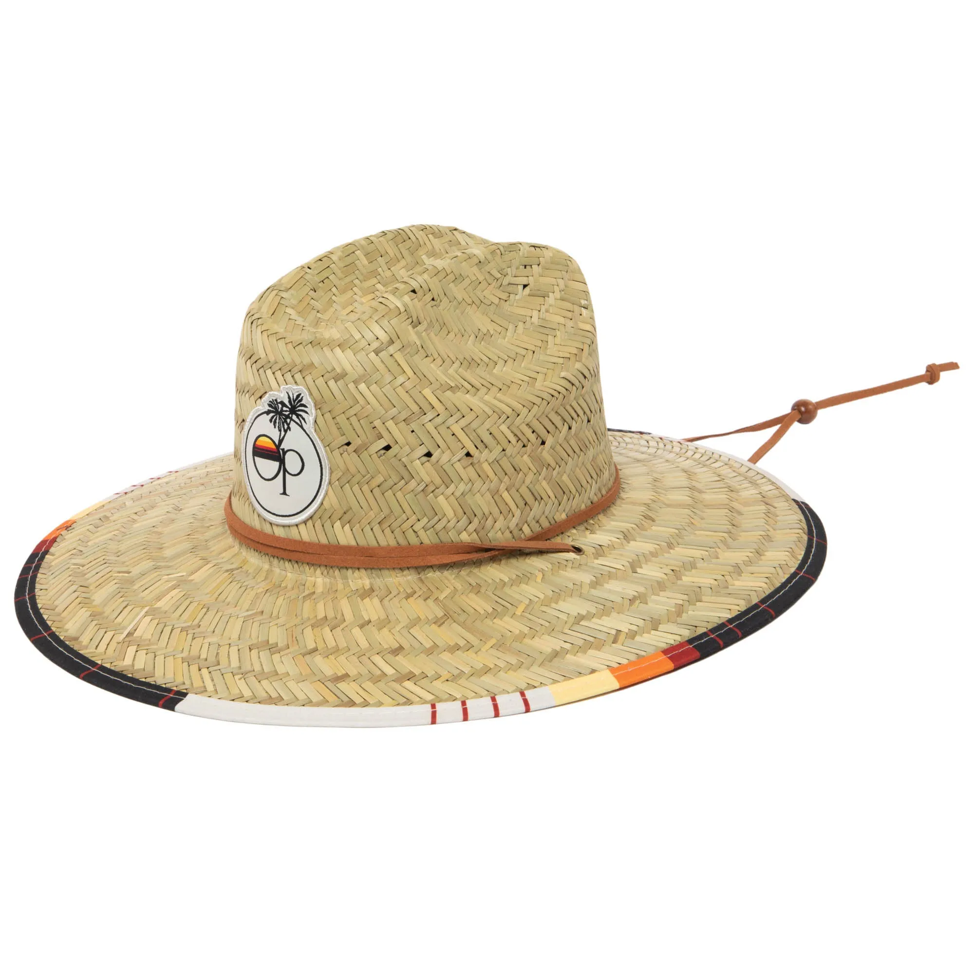 Original OP - Lifeguard Hat with Striped Underbrim Print by Ocean Pacific