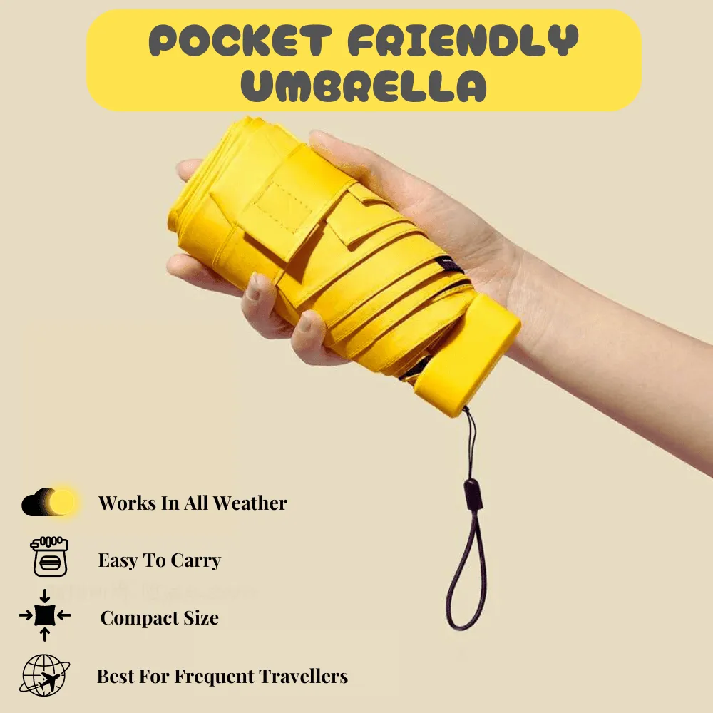 Portable Pocket Sized Umbrella (Random Color)