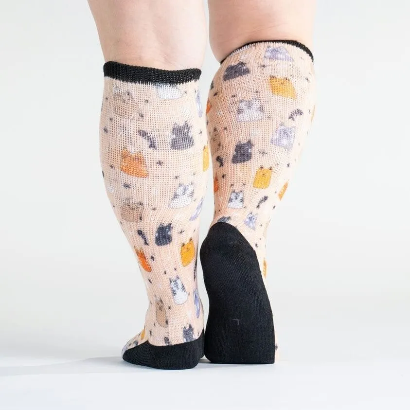 Pretty Kitty Non-Binding Diabetic Socks