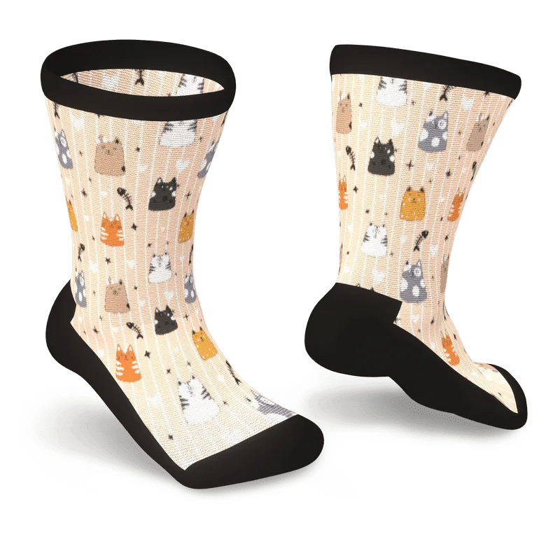 Pretty Kitty Non-Binding Diabetic Socks