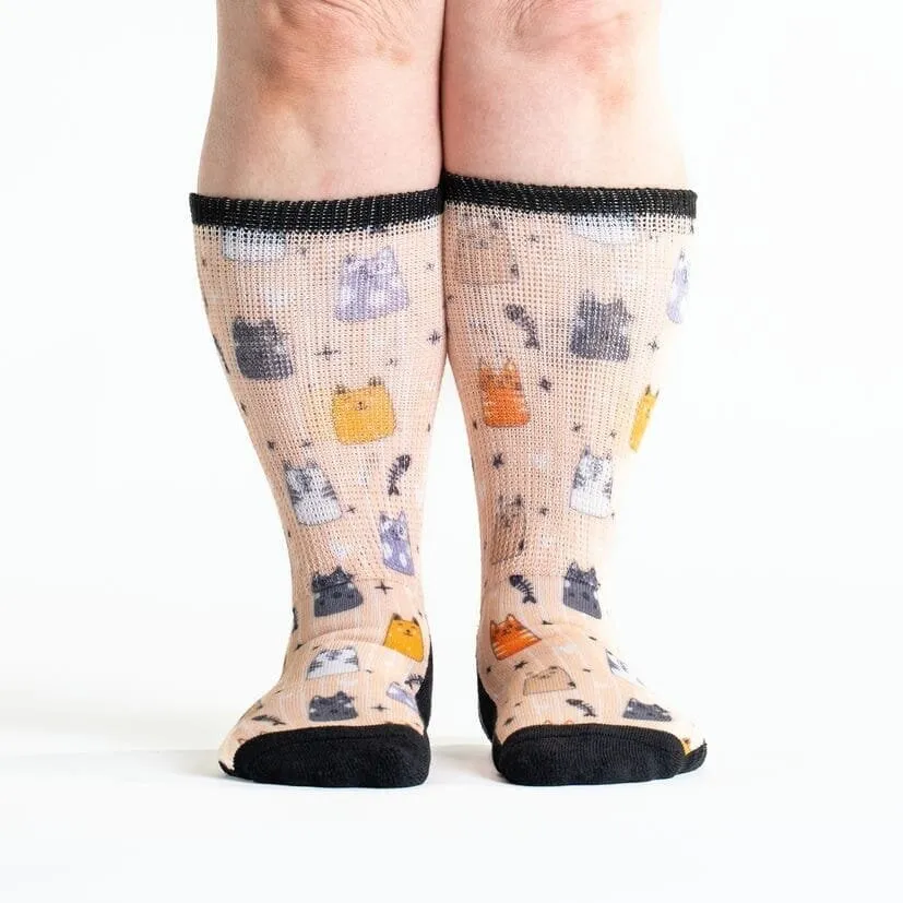 Pretty Kitty Non-Binding Diabetic Socks