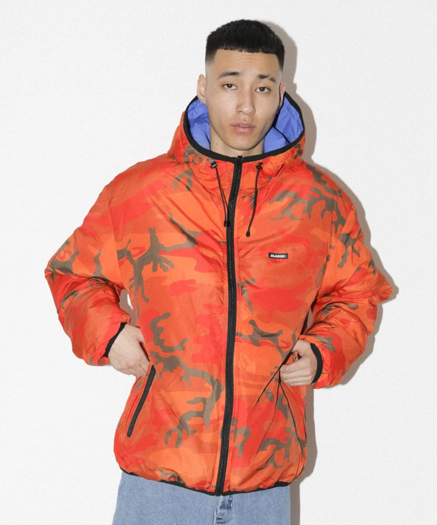 REVERSIBLE HOODED CAMO JACKET