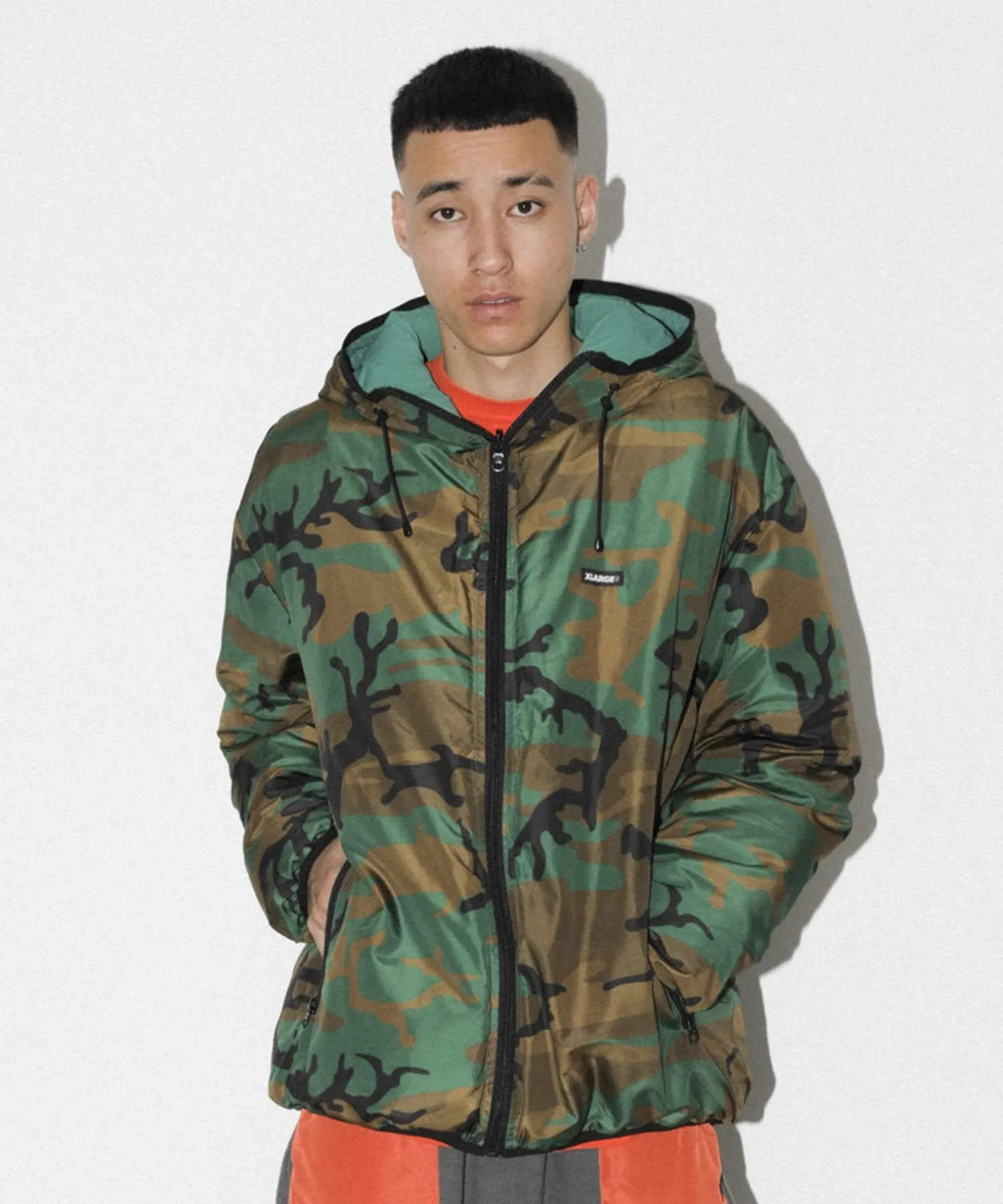 REVERSIBLE HOODED CAMO JACKET