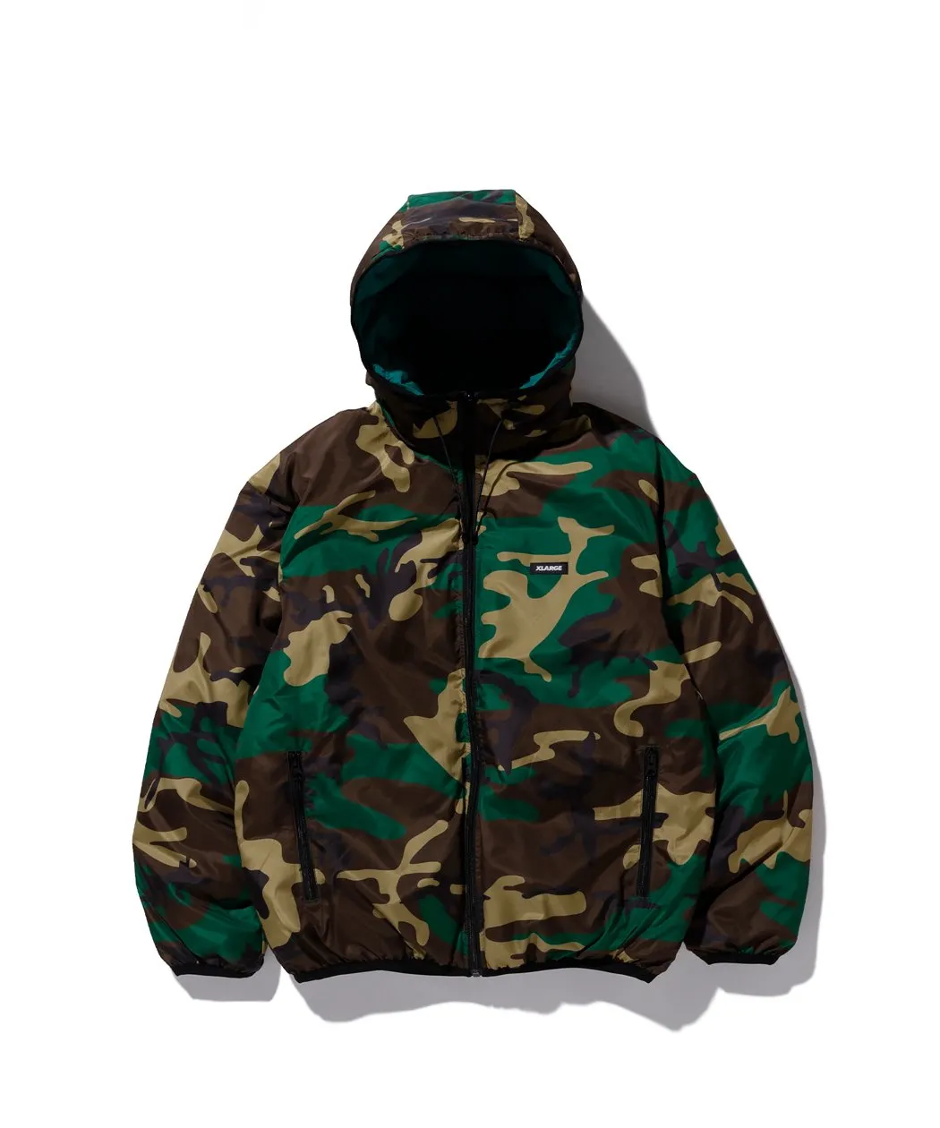 REVERSIBLE HOODED CAMO JACKET