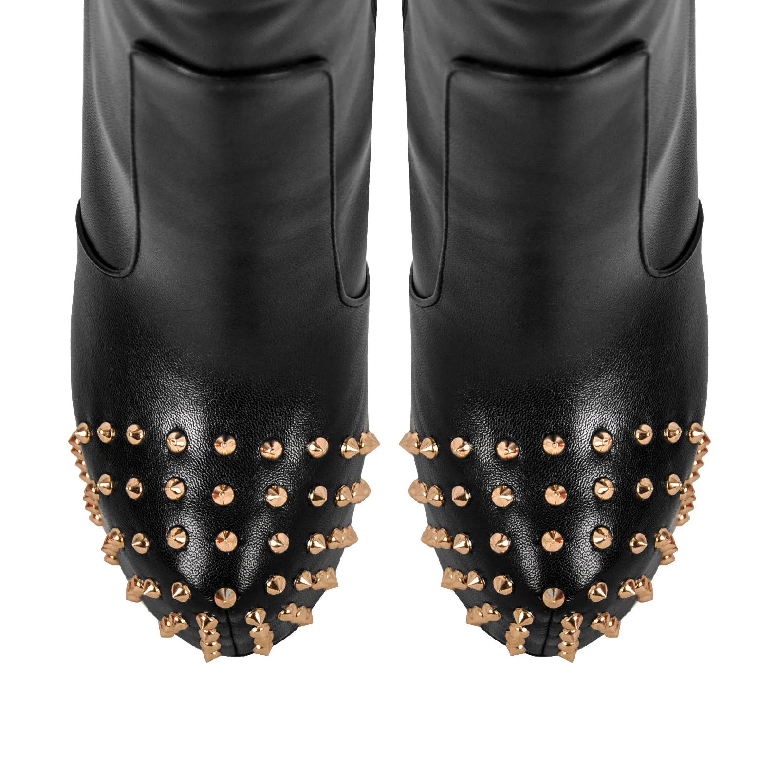 Round Toe Stiletto Rivet Over The Knee Boots