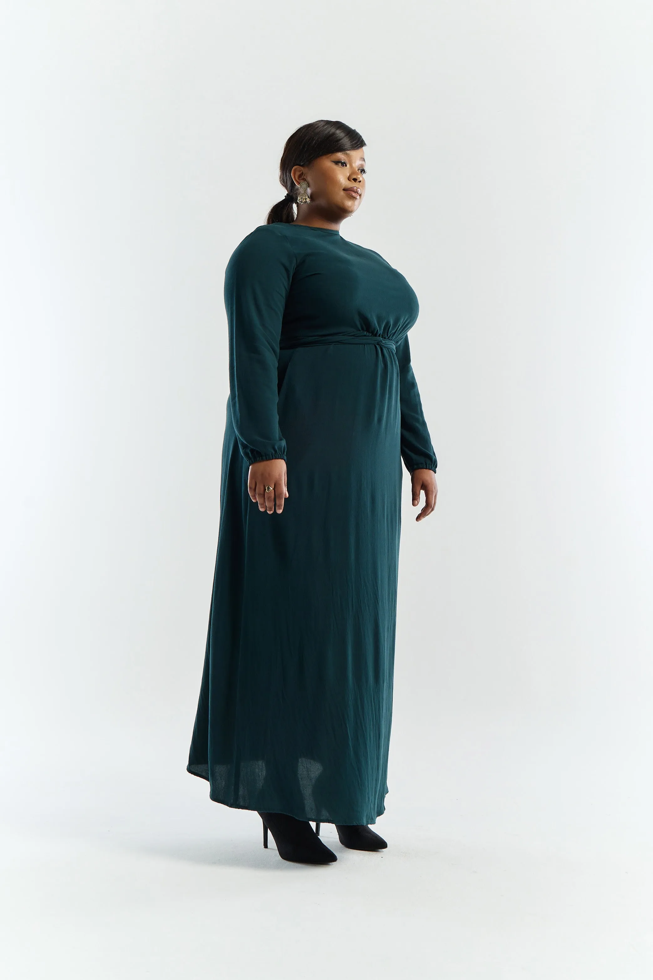 Saturn Wrap Dress | Emerald