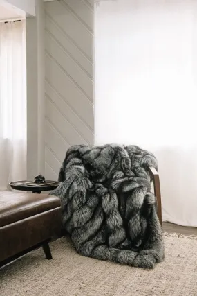 Silver Fox Fur Throw