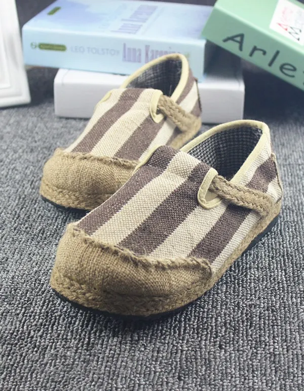 Slip On Linen Woven Handmade Shoes 35-44