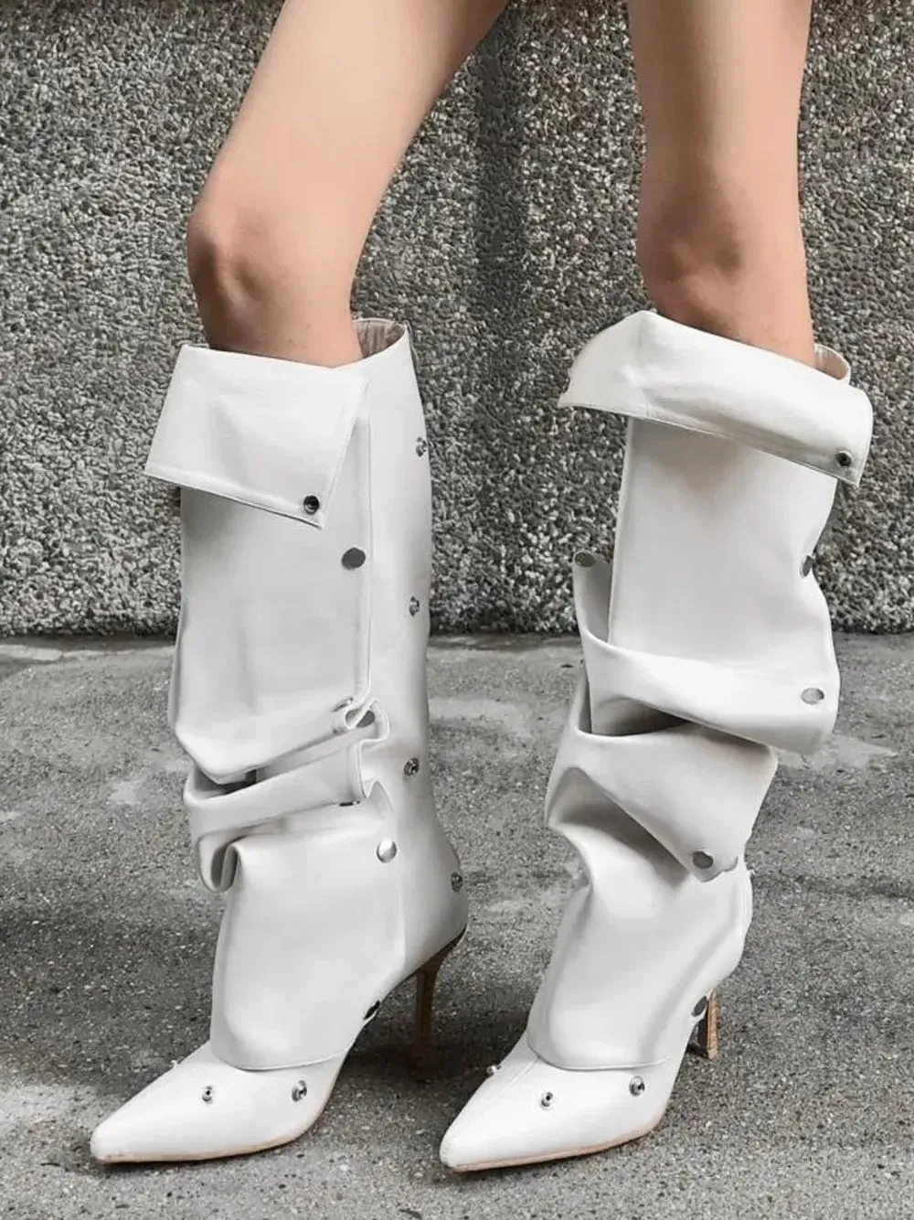 STACCABILE Press Stud Knee-High Boots