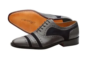 Super Brogue Oxford – Grey & Navy