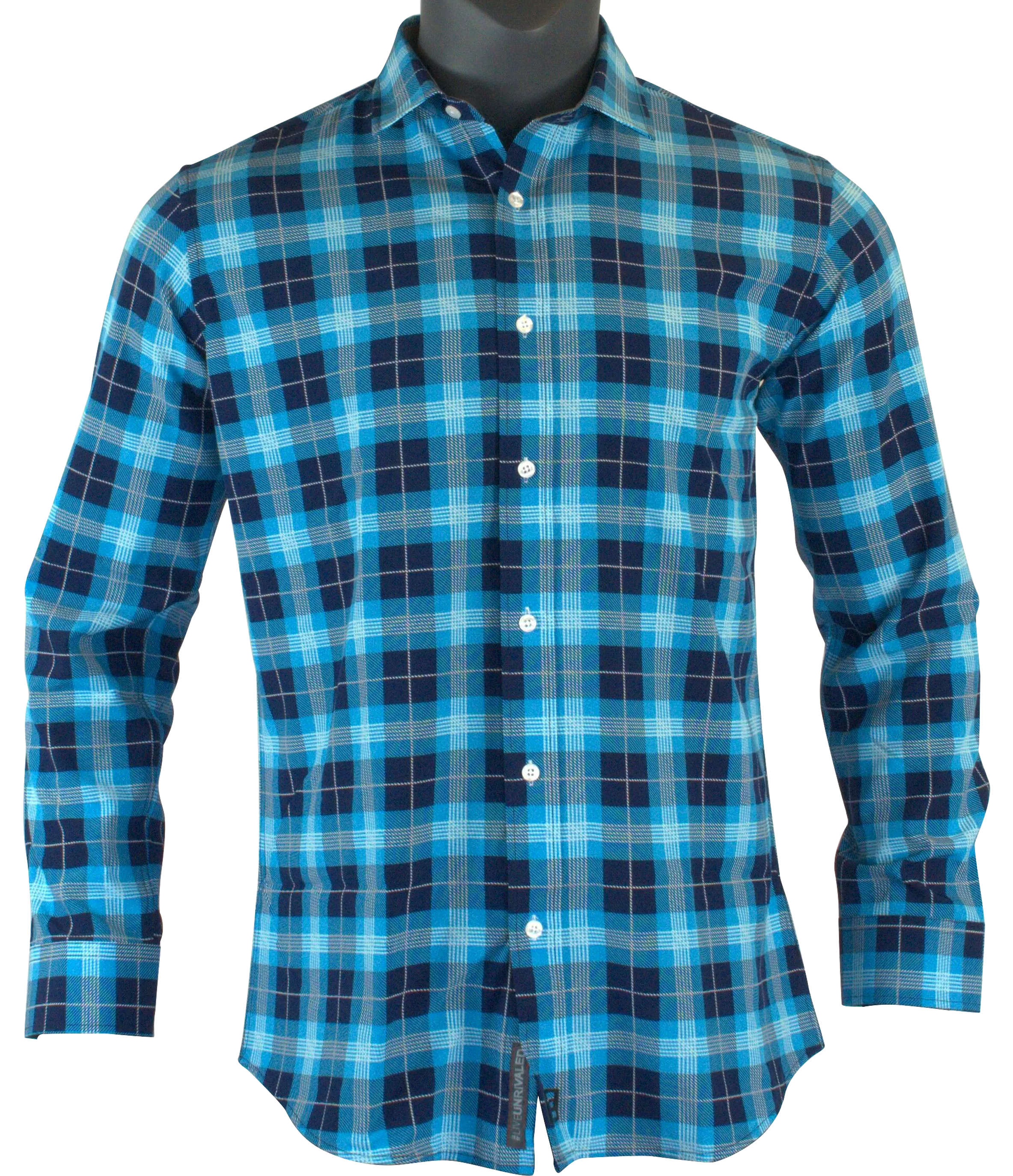 The Titan - Blue Plaid Long Sleeve