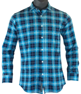 The Titan - Blue Plaid Long Sleeve