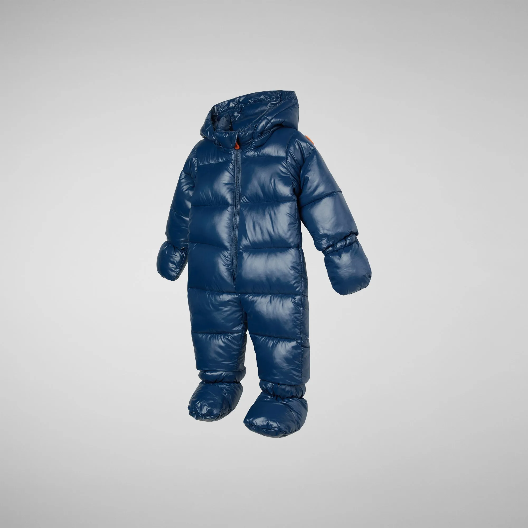 Unisex kids' hooded jumpsuit Shell in ink blue