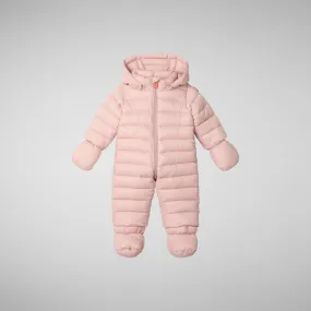 Unisex kids' hooded jumpsuit Storm in blush pink