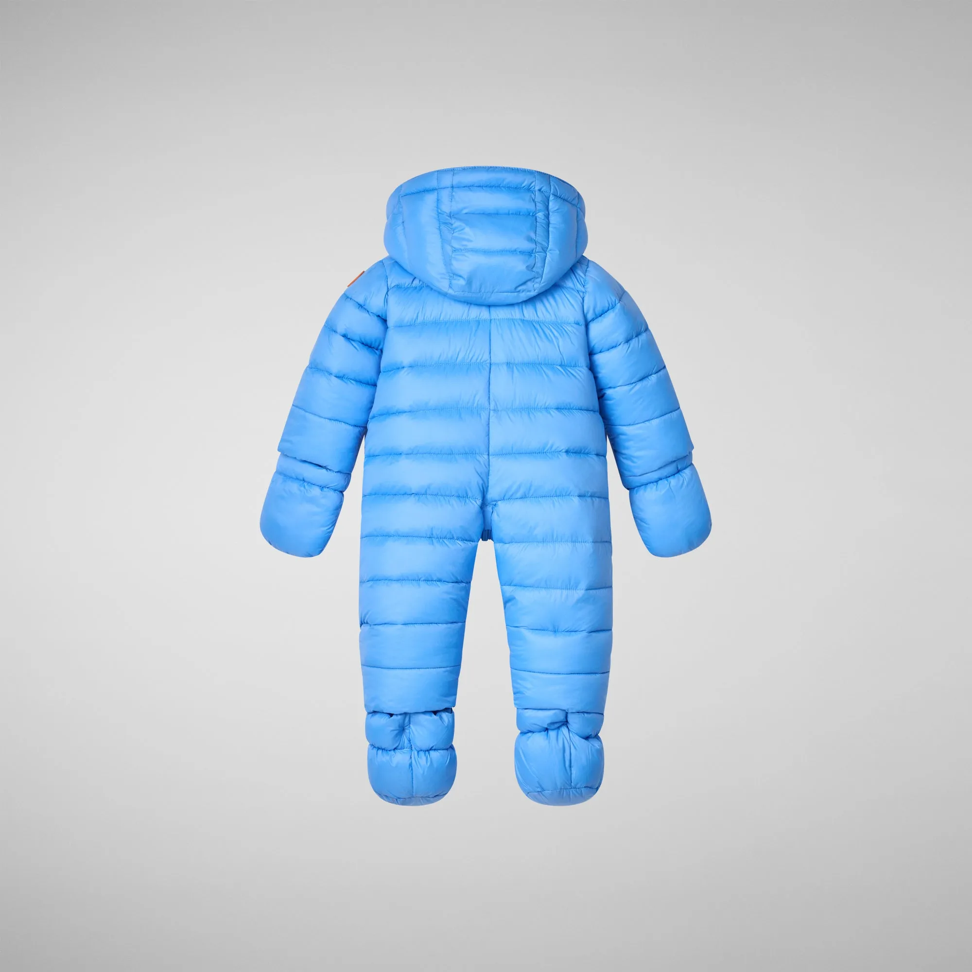 Unisex kids' hooded jumpsuit Storm in cerulean blue