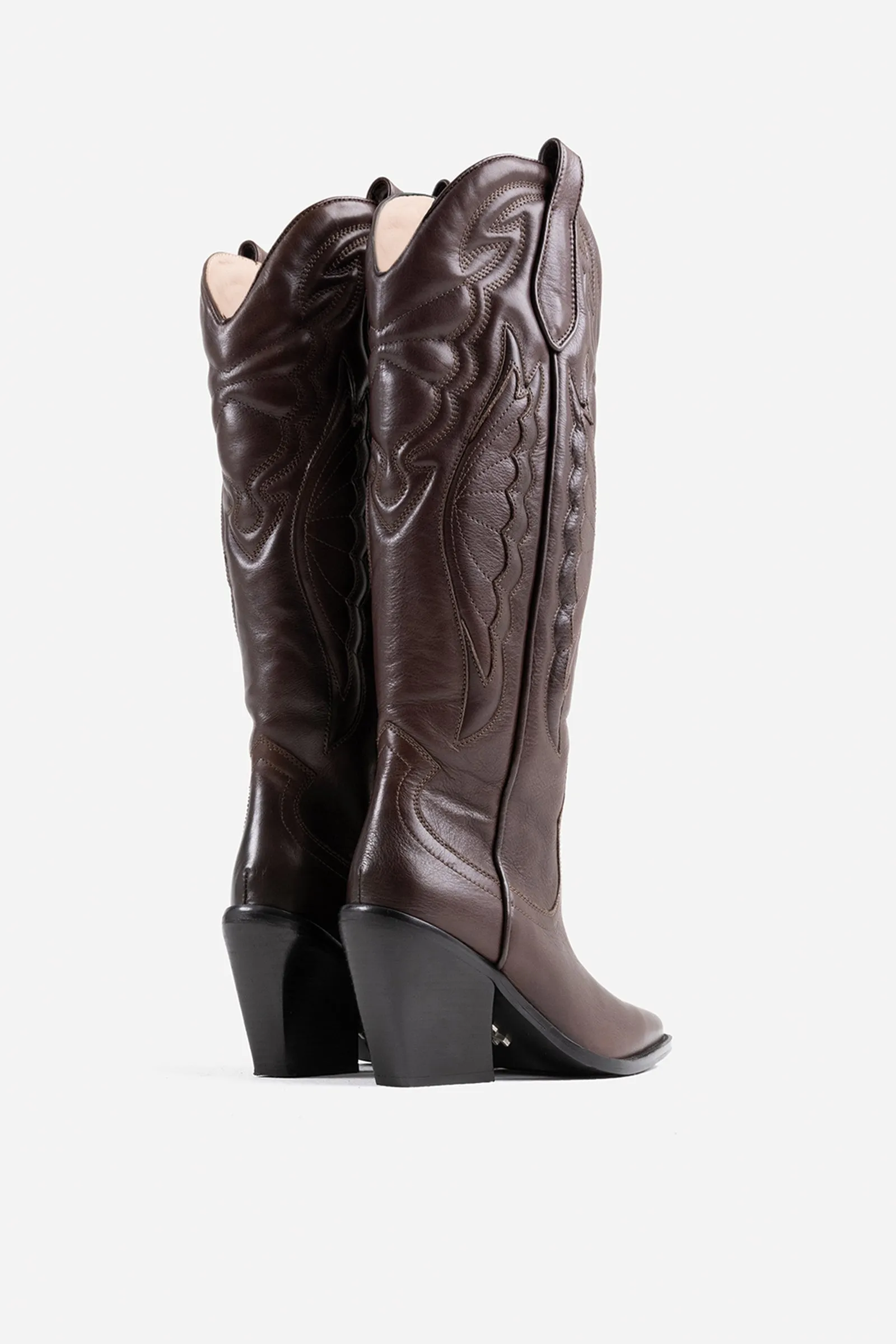 Western High Boot New-Kole | dark brown