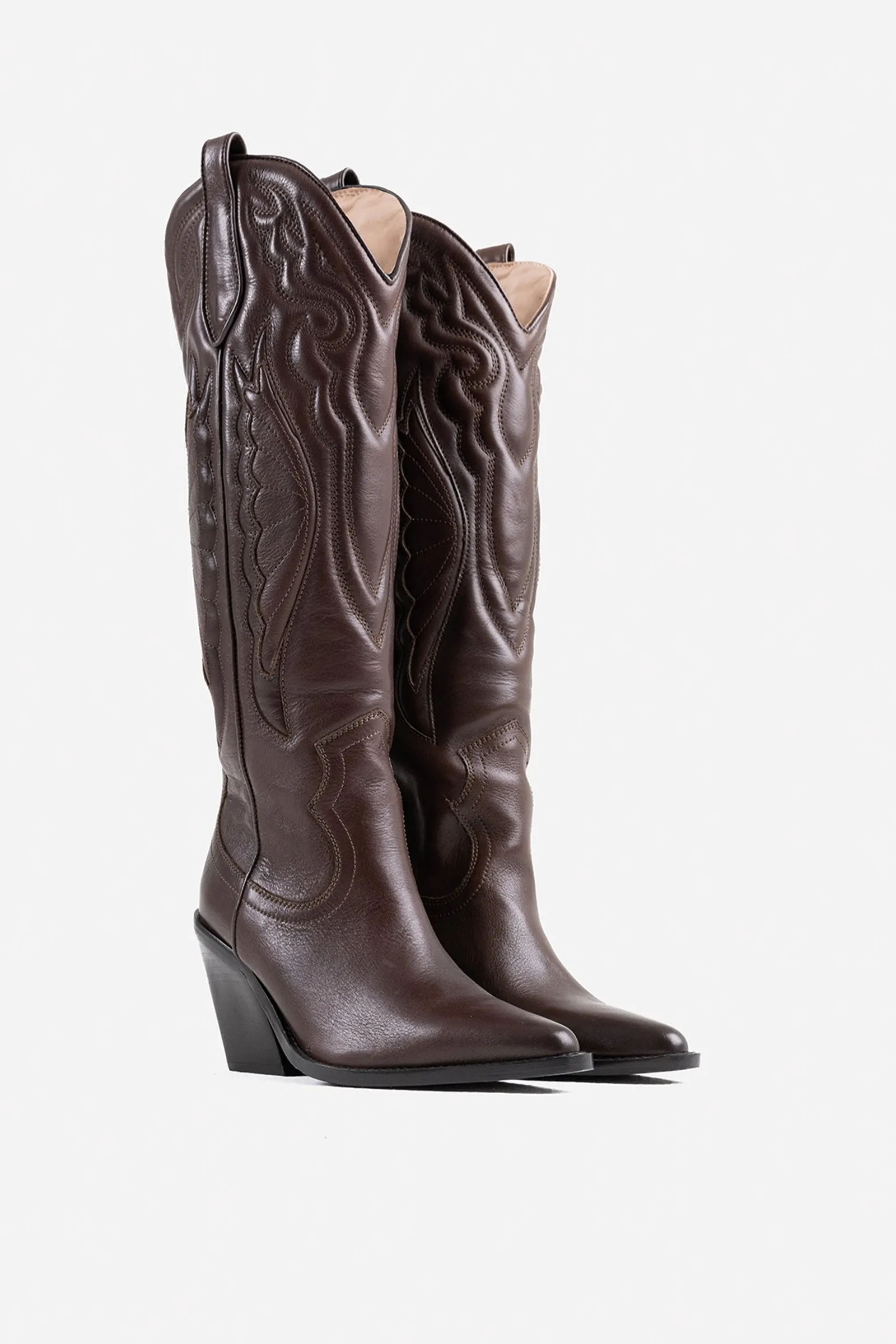 Western High Boot New-Kole | dark brown