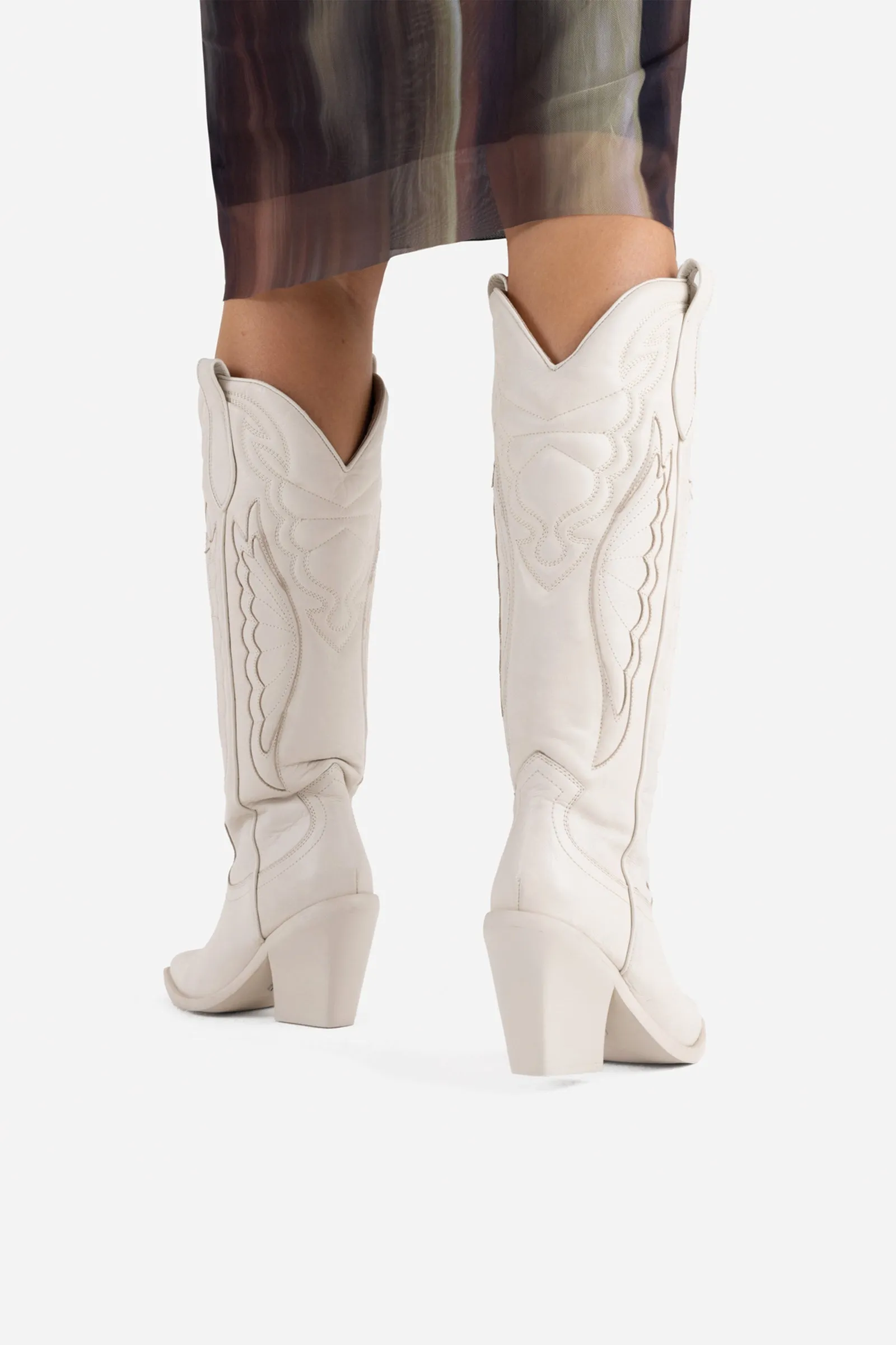 Western High Boot New-Kole | off white