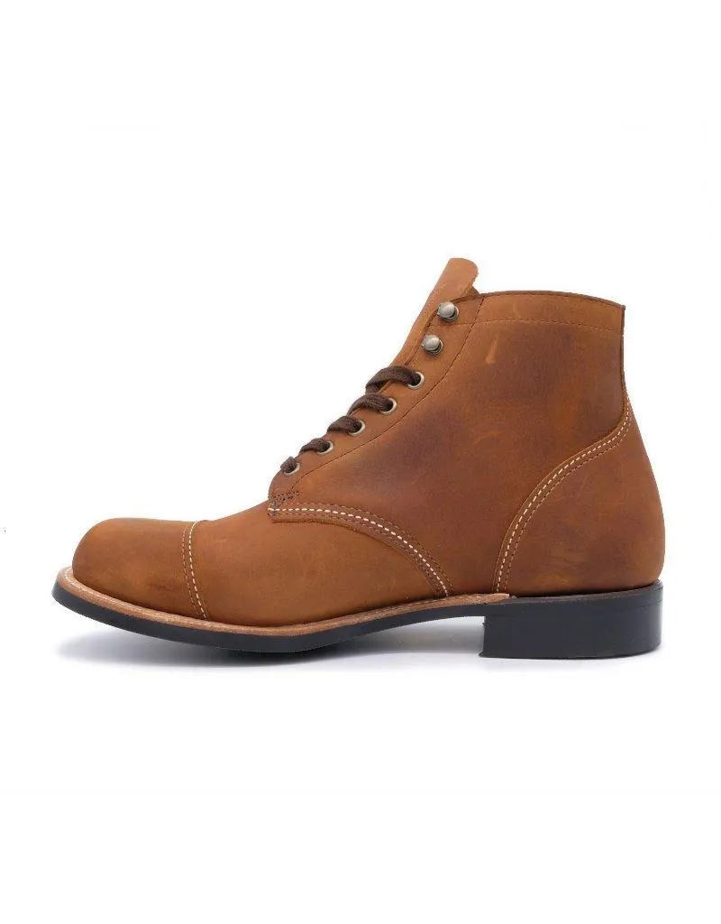 W.M Moorby Men Toe Cap Service Boot (2824) Whisky Kodiak