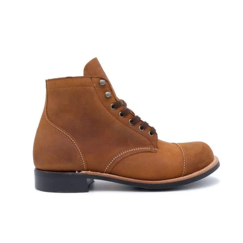 W.M Moorby Men Toe Cap Service Boot (2824) Whisky Kodiak