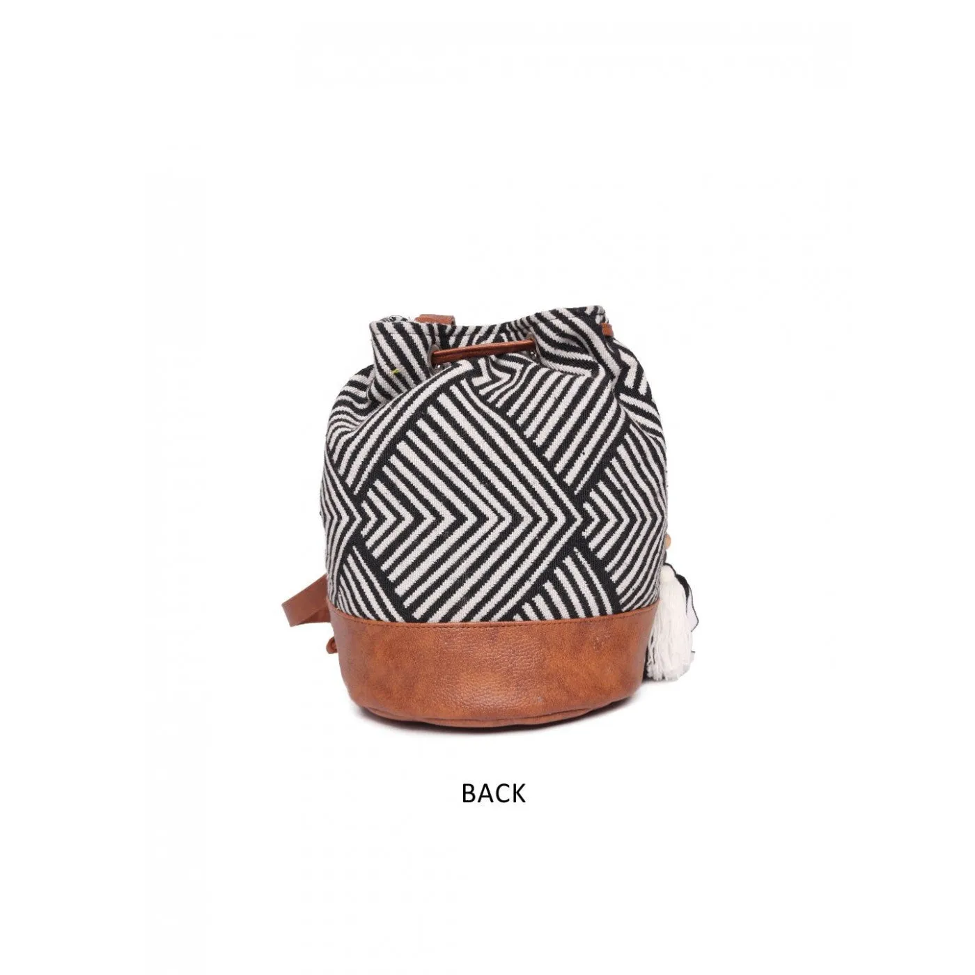 Women Multi Aztec Jacquard Sling Bag With Drawstring Closure