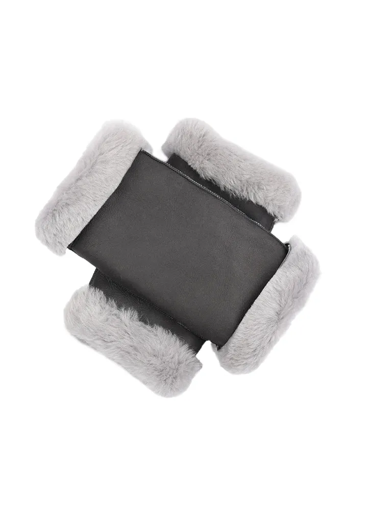 Women's Fingerless Sheepskin Mittens