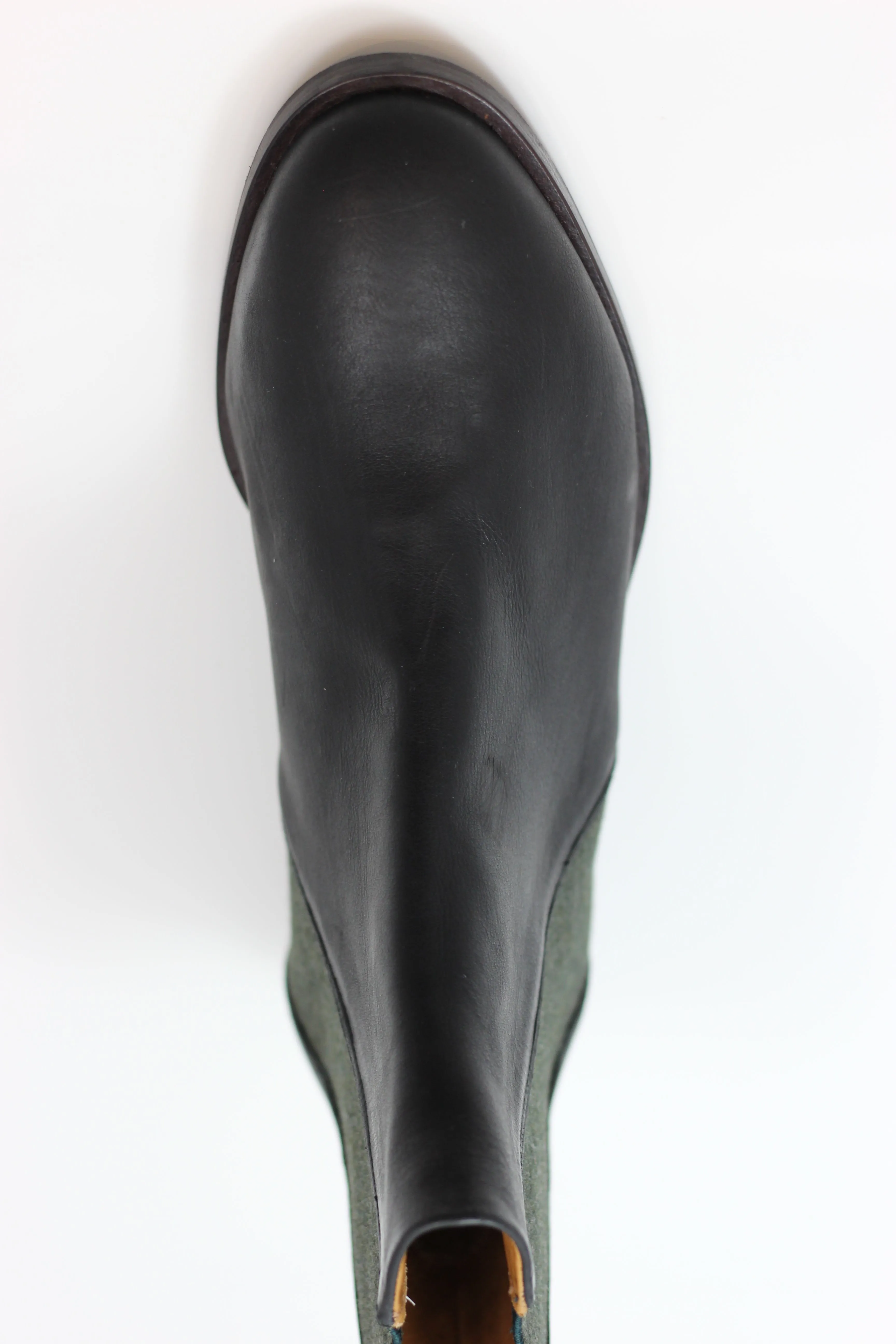 Women's Medlar Boot - Black/Green Leather/Felt