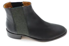 Women's Medlar Boot - Black/Green Leather/Felt